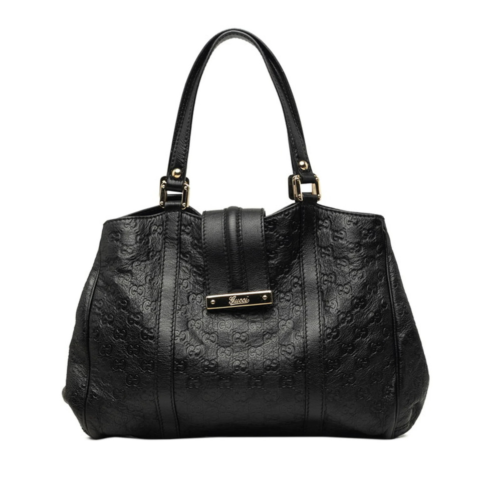 Gucci Guccissima Tote Bag Handbag 233609 Black Leather Women's GUCCI